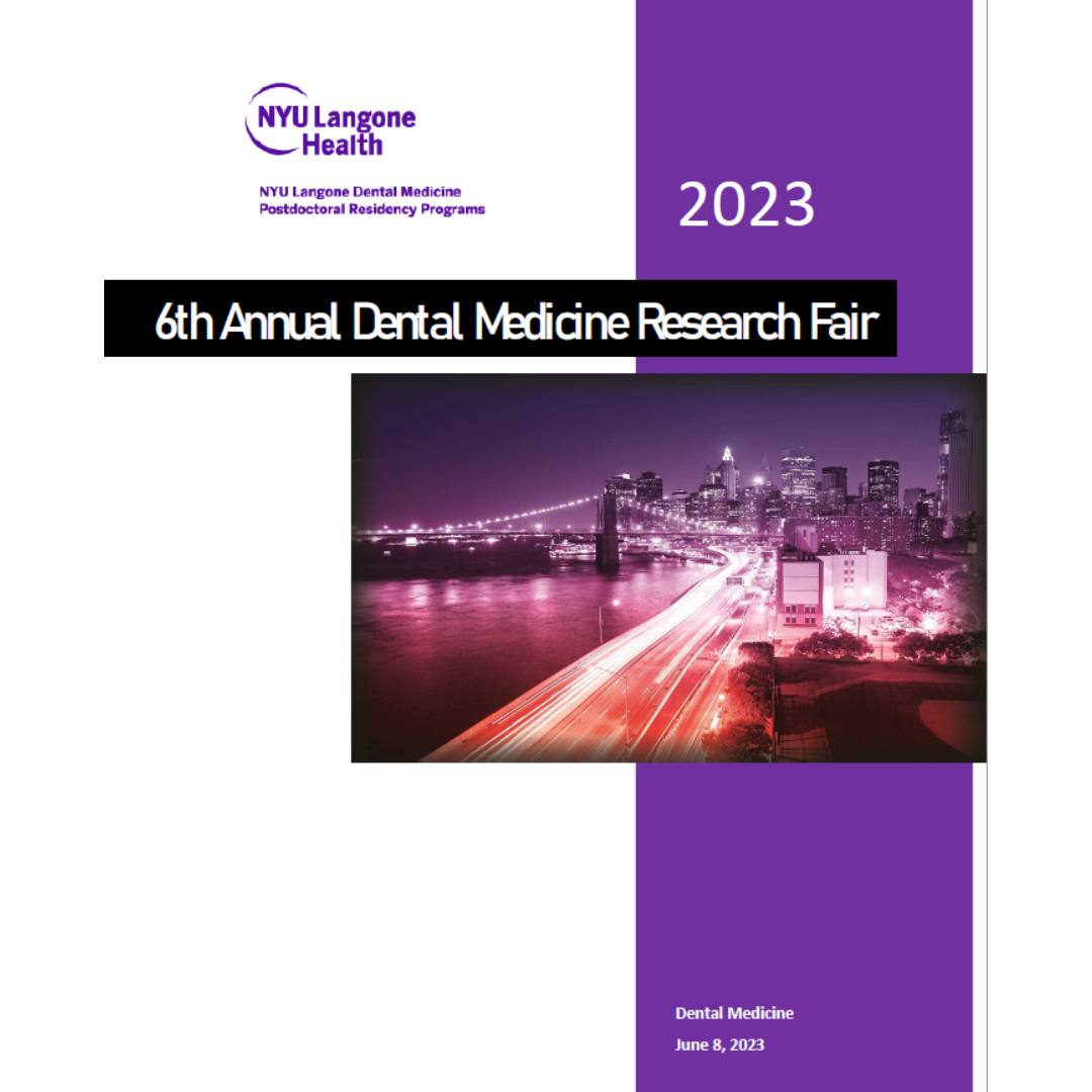6th Annual Dental Medicine Research Fair NYU Langone Dental